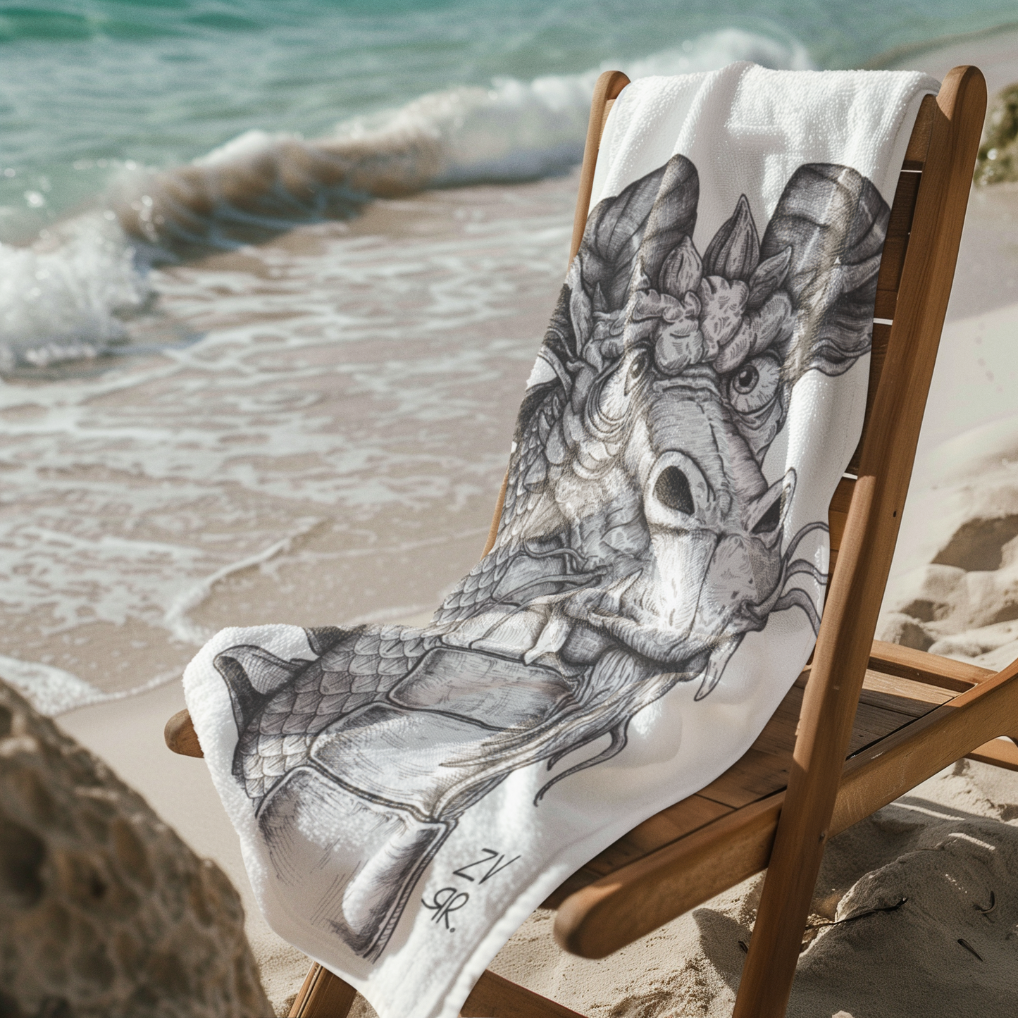 Once A Dragon, Always a Dragon (Beach Towel)